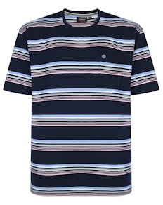 Spionage-Streifen-T-Shirt Marineblau